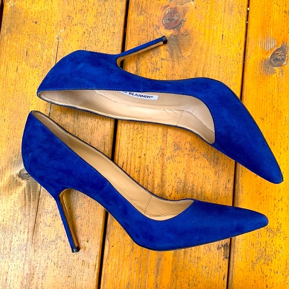 Manolo Blahnik Shoes - Manolo Blahnik BB Suede Pumps Cobalt Size 37 (7)
